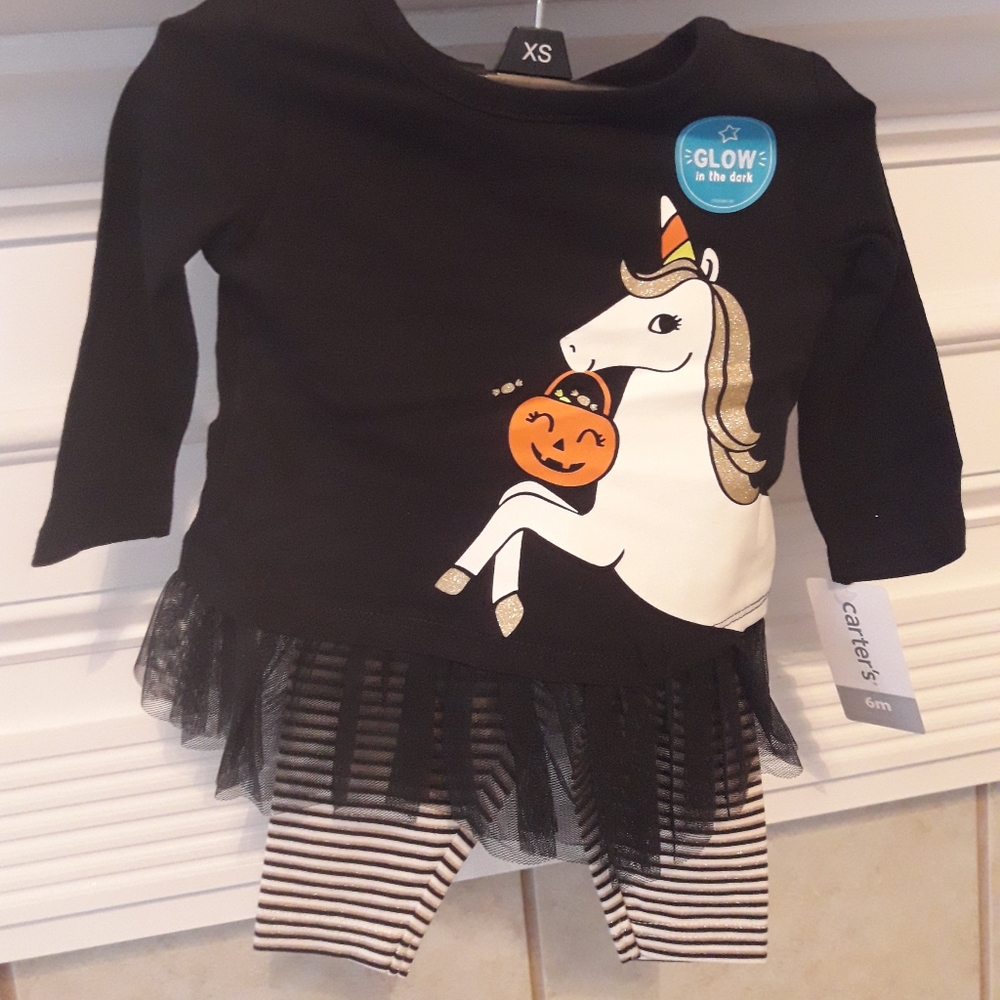 Glow in Dark Unicorn Halloween 2 Piece Set